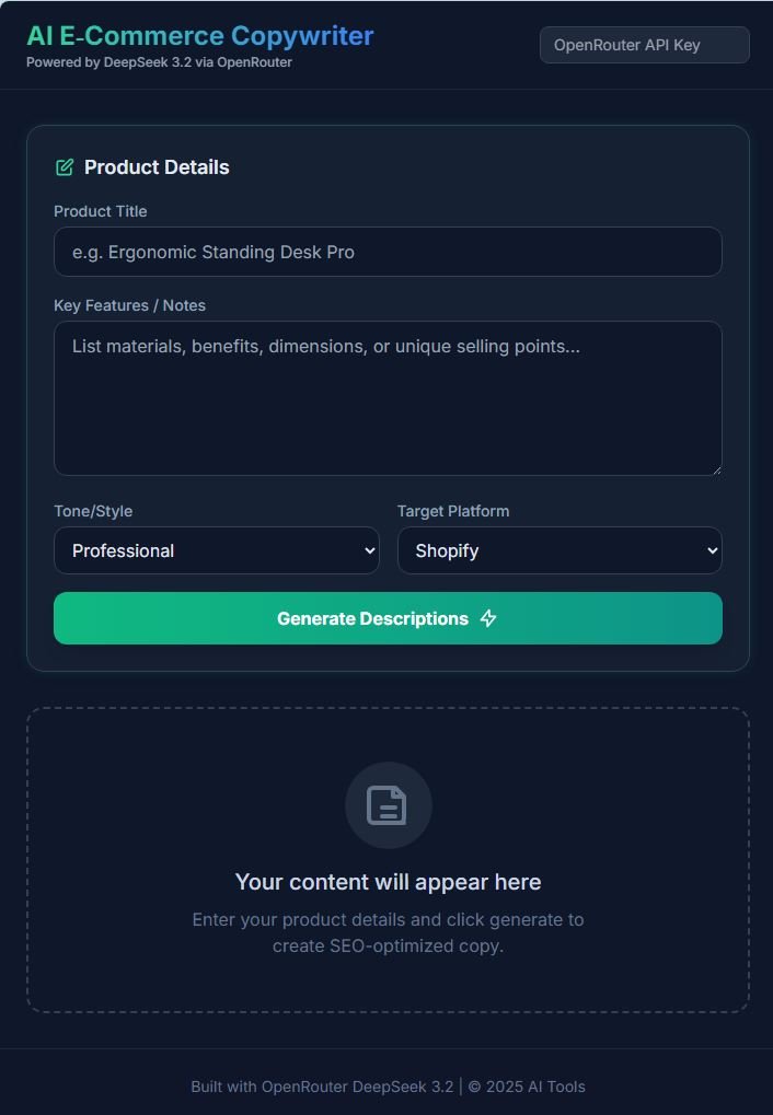 AI E-Commerce Copywriter | High-Converting Product Descriptions