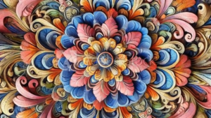 stock video cover image Ethereal Kaleidoscope Blossoms Video Background