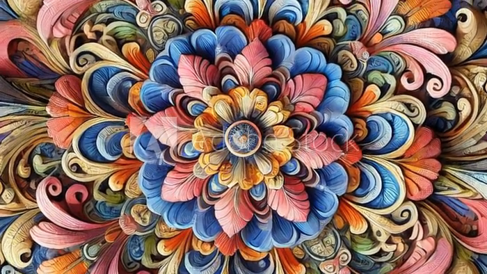 stock video cover image Ethereal Kaleidoscope Blossoms Video Background