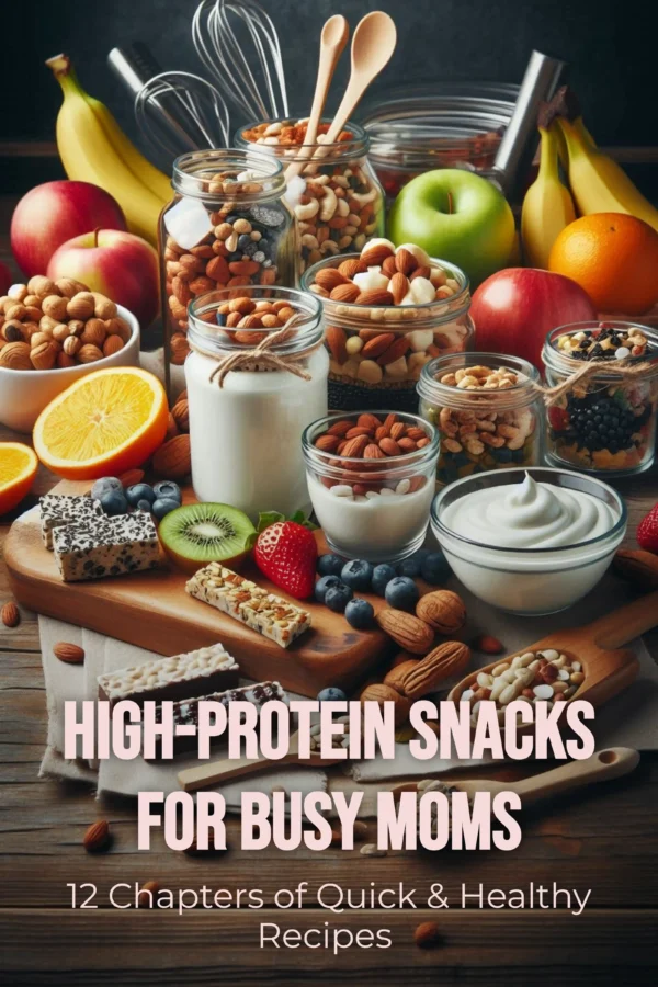 high protein snacks for busy moms ebook and audiobook cover image