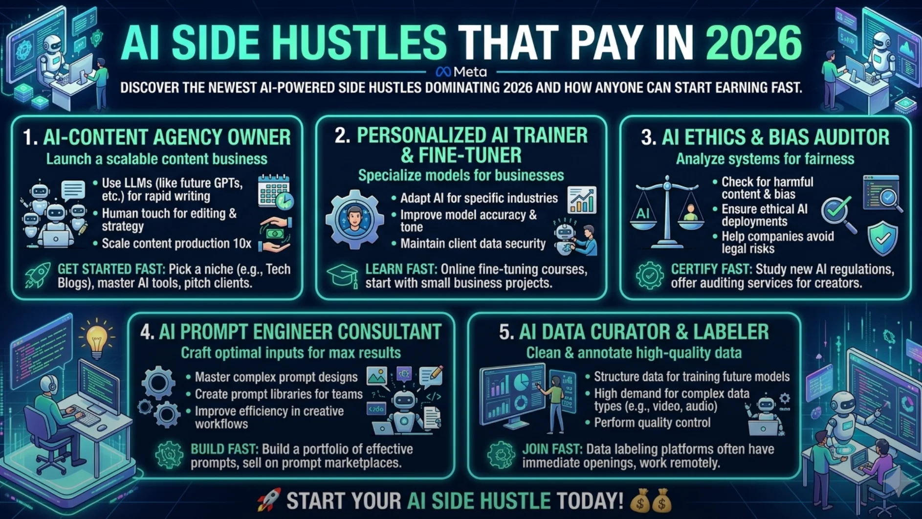 AI Side Hustles That Pay in 2026 Cover Image
