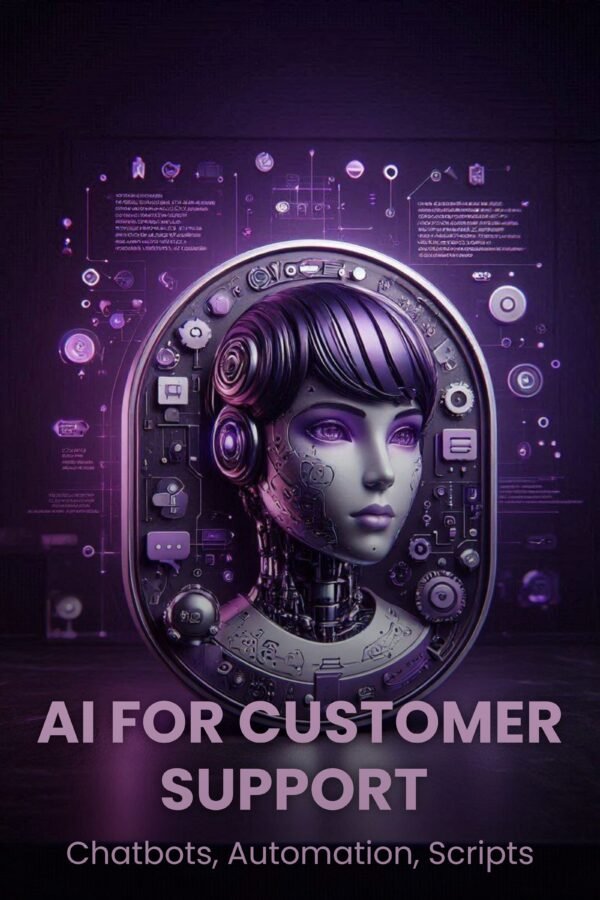 AI customer support ebook and audiobook cover image