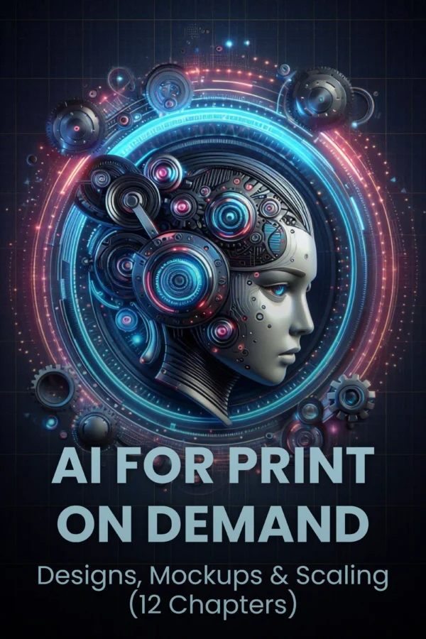 AI for Print on Demand ebook and audiobook cover image