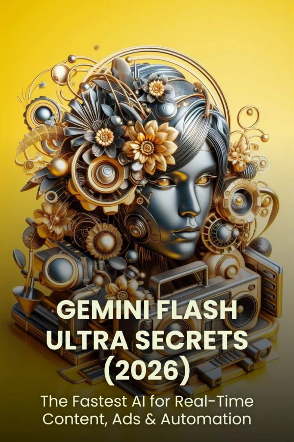 Gemini Flash Ultra Secrets (2026) ebook and audiobook cover image