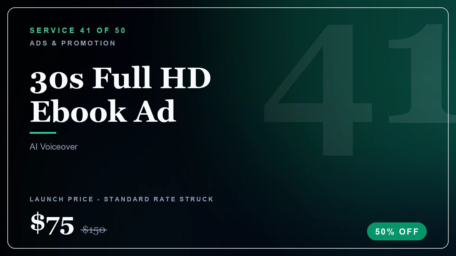 30s Full HD Ebook Ad - Ads & Promotion service, from $30 (50% off)