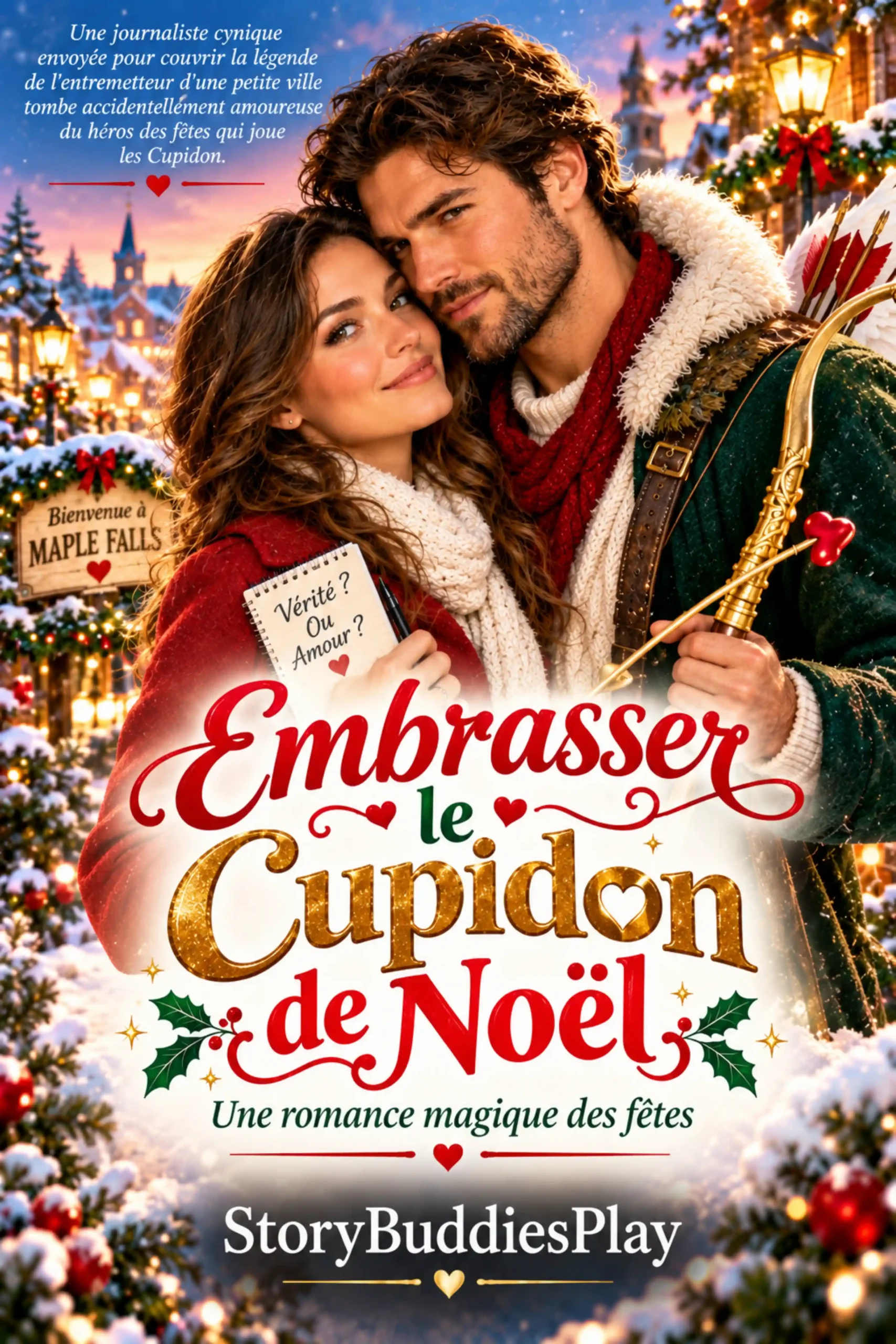 Embrasser le Cupidon de Noël