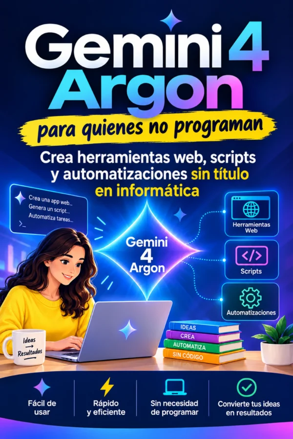 Gemini 4 Argon para quienes no programan ebook cover