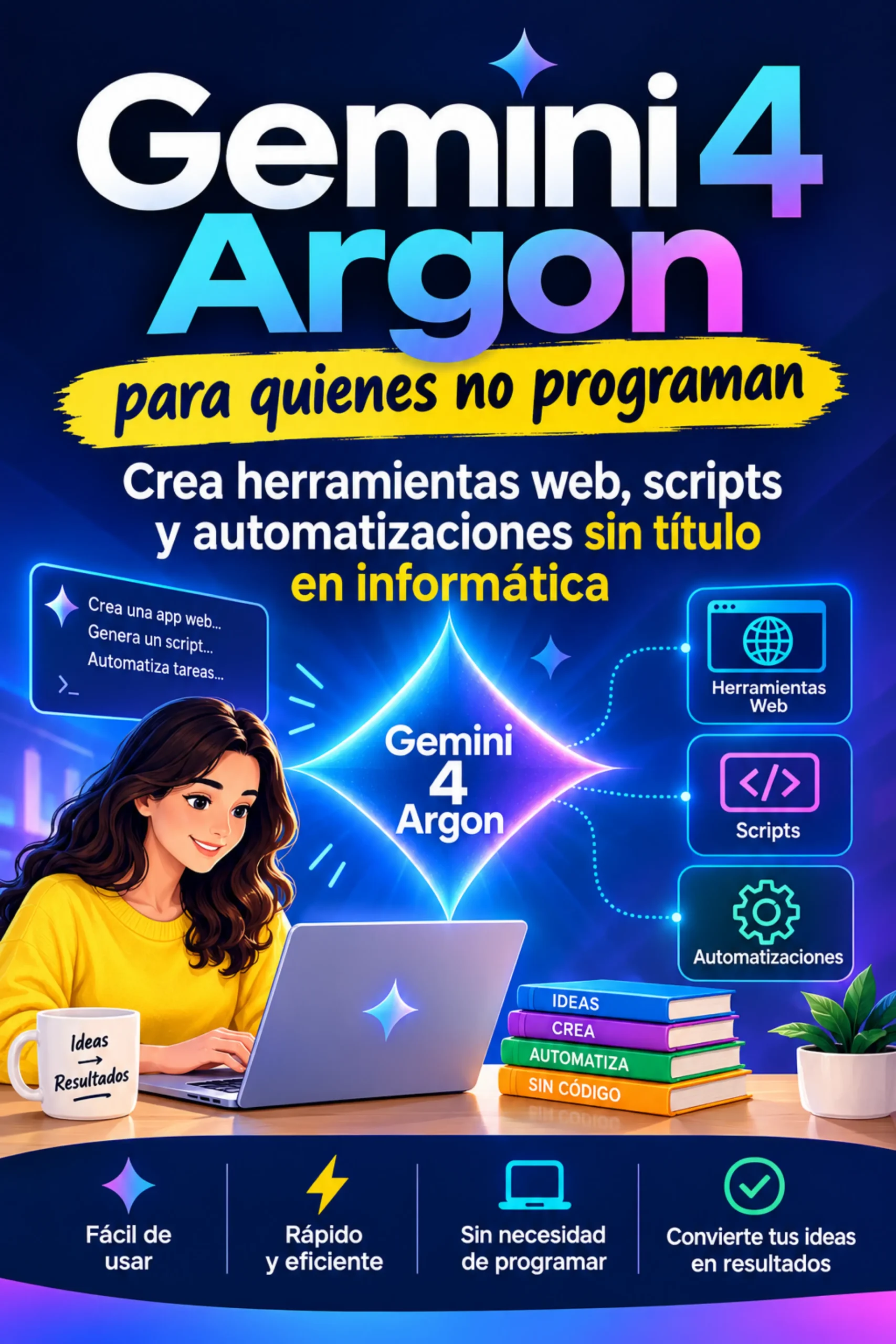 Gemini 4 Argon para quienes no programan ebook cover