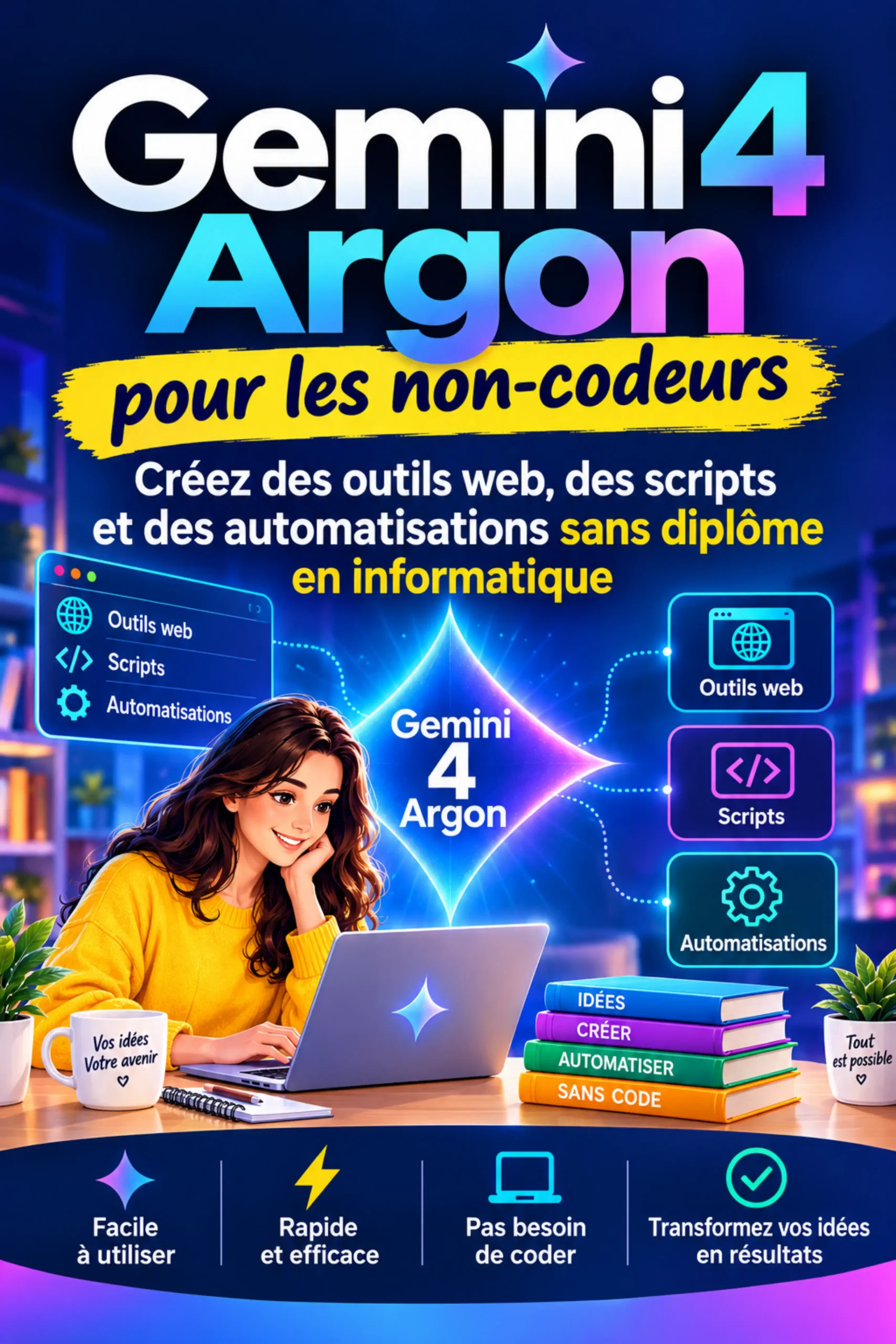 Gemini 4 Argon pour les non-codeurs ebook cover