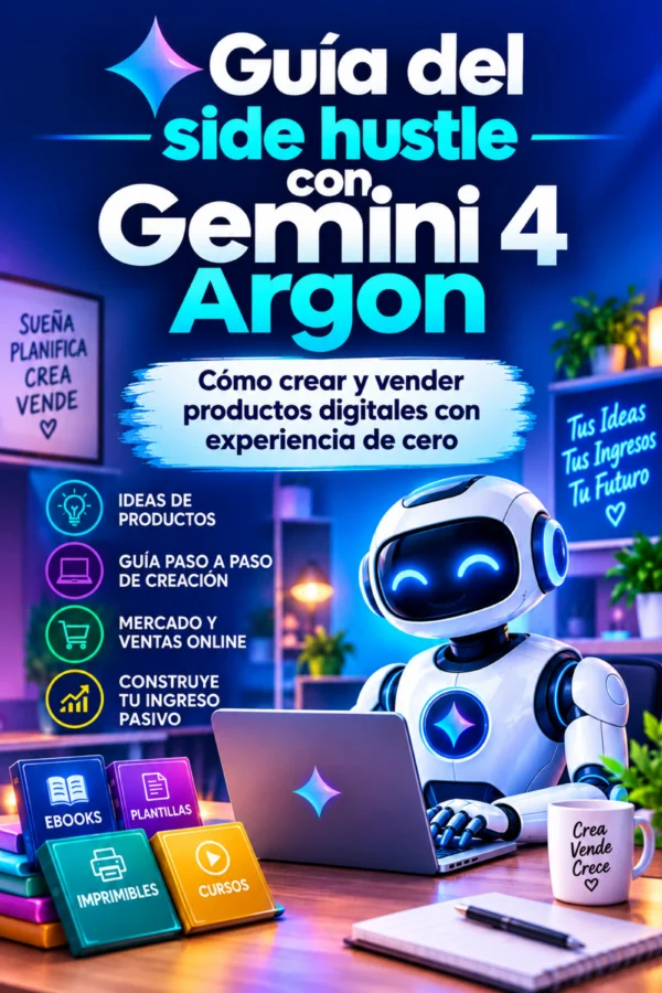 Guía del side hustle con Gemini 4 Argon ebook cover