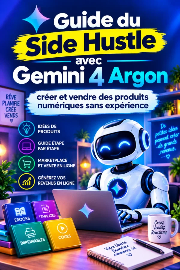 Guide du side hustle avec Gemini 4 Argon ebook cover