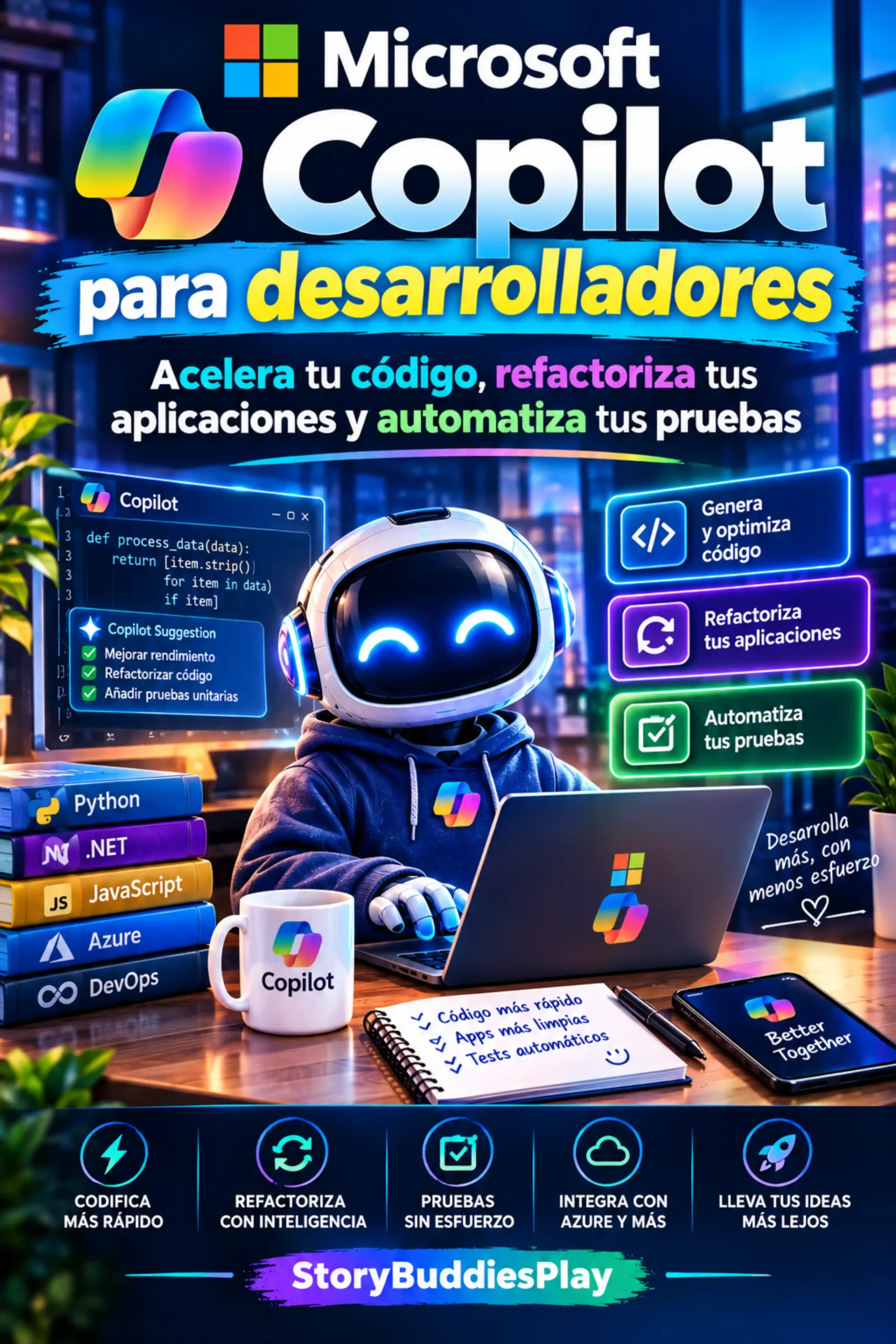 Microsoft Copilot para desarrolladores ebook cover