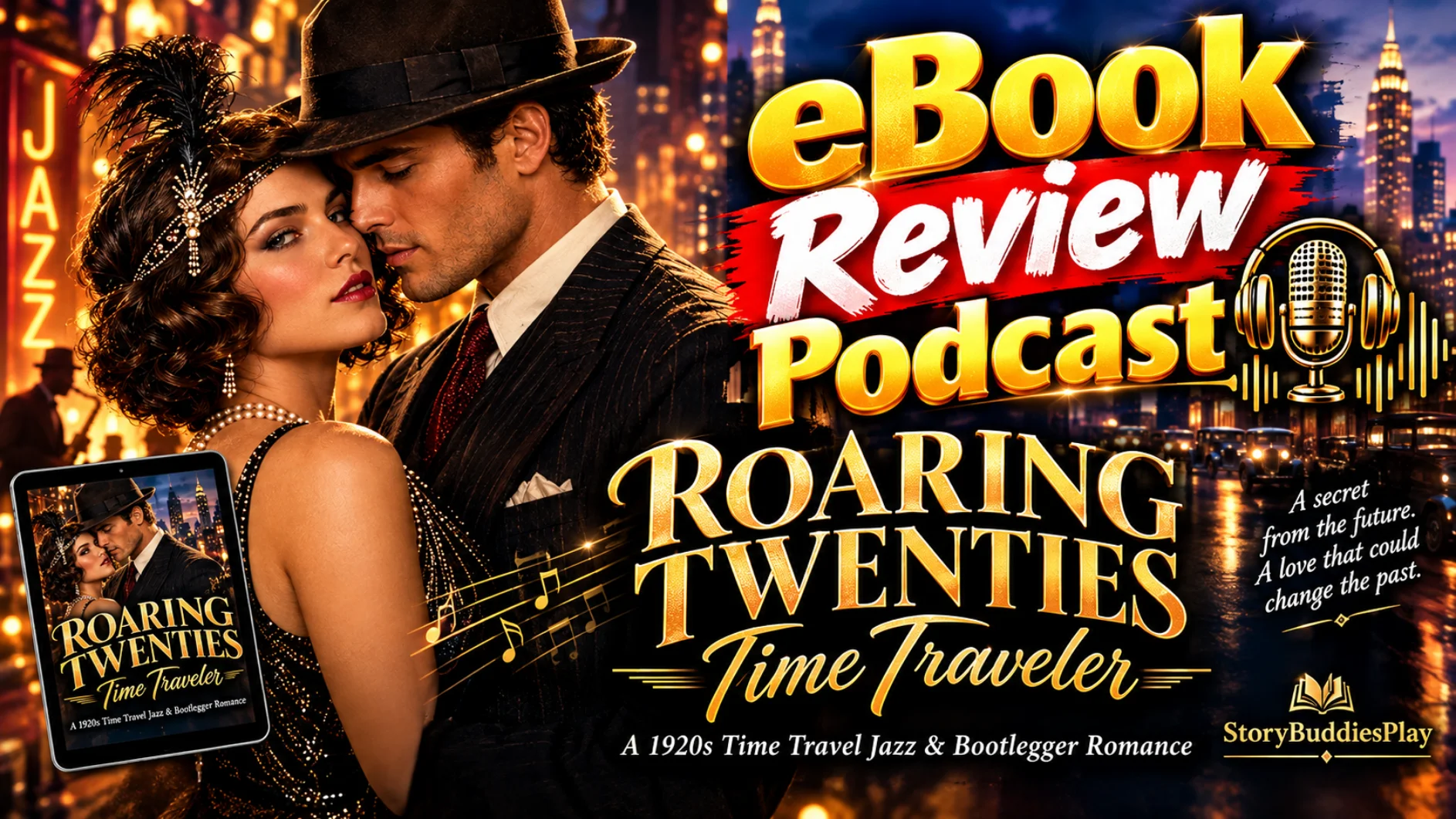 Roaring Twenties Time Traveler — A 1920s Time Travel Jazz & Bootlegger Romance cover