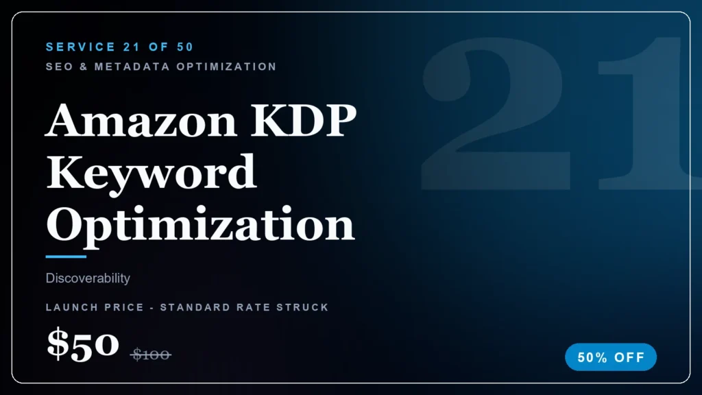 Amazon KDP Keyword Optimization ebook service (50% launch discount) - StoryBuddiesPlay