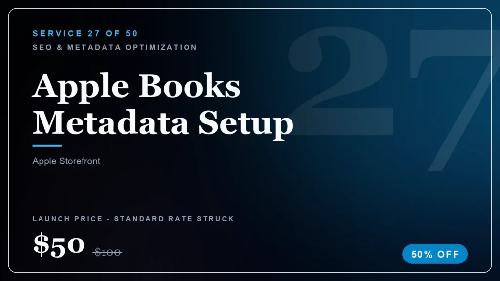 Apple Books Metadata Setup ebook service (50% launch discount) - StoryBuddiesPlay