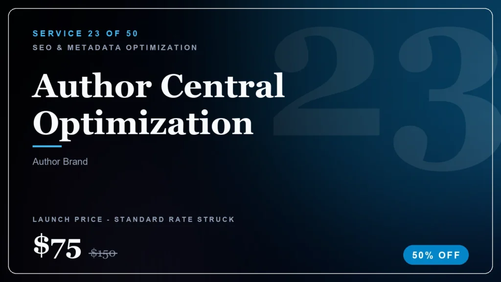 Author Central Optimization ebook service (50% launch discount) - StoryBuddiesPlay