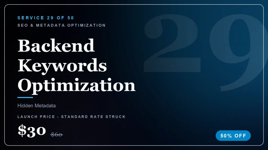 Backend Keywords Optimization ebook service (50% launch discount) - StoryBuddiesPlay