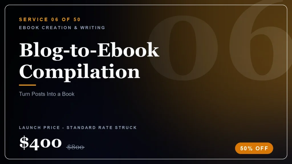 Blog-to-Ebook Compilation ebook service (50% launch discount) - StoryBuddiesPlay