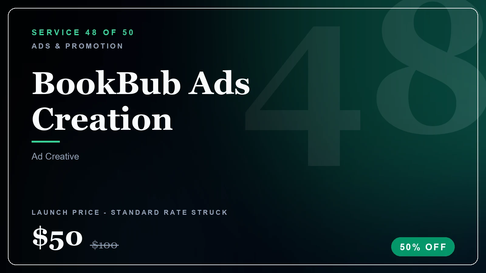 BookBub Ads Creation - Ads & Promotion service, from $20 (50% off)