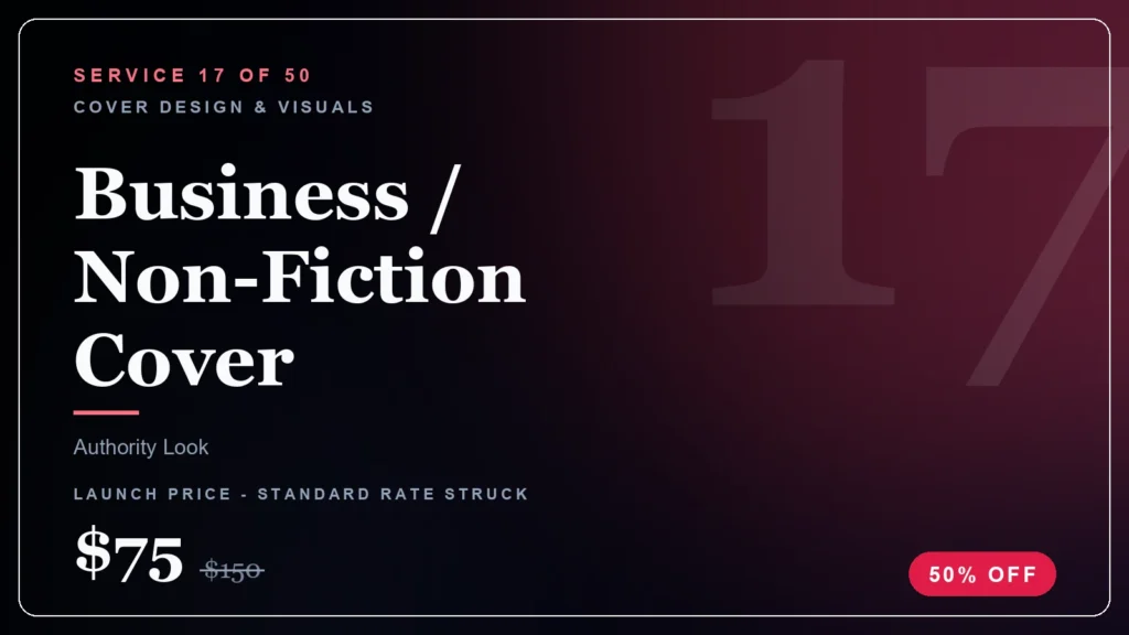 Business / Non-Fiction Cover ebook service (50% launch discount) - StoryBuddiesPlay