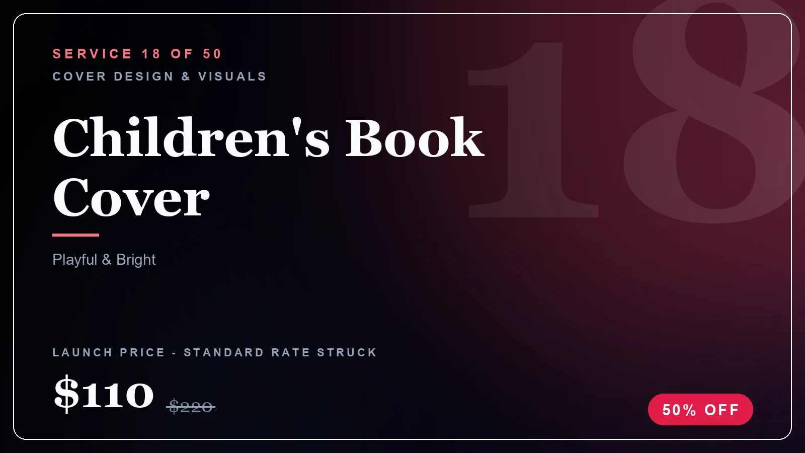 Children's Book Cover - Cover Design & Visuals service, from $50 (50% off)