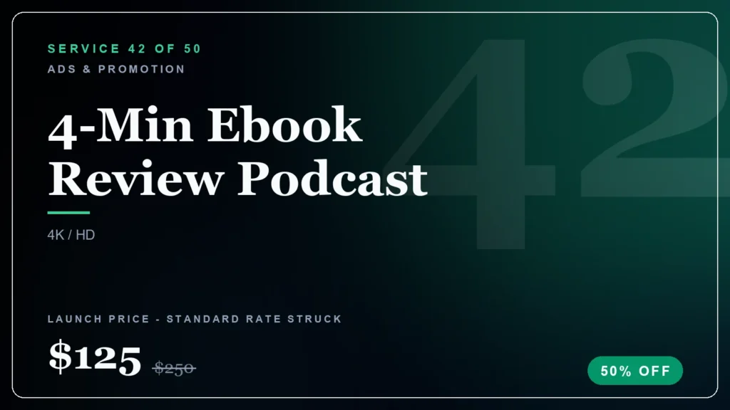 4-Min Ebook Review Podcast ebook service (50% launch discount) - StoryBuddiesPlay