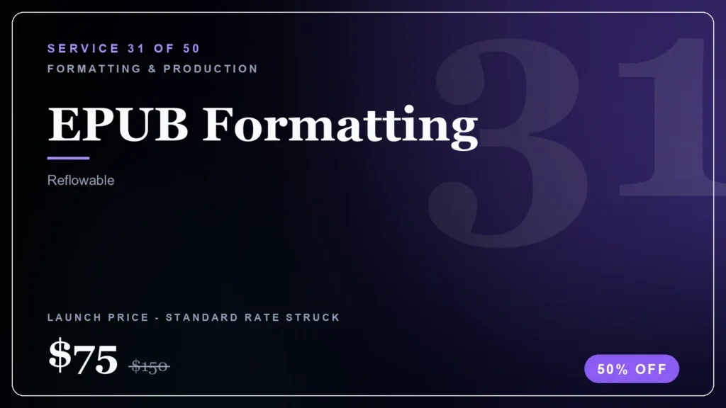 EPUB Formatting ebook service (50% launch discount) - StoryBuddiesPlay