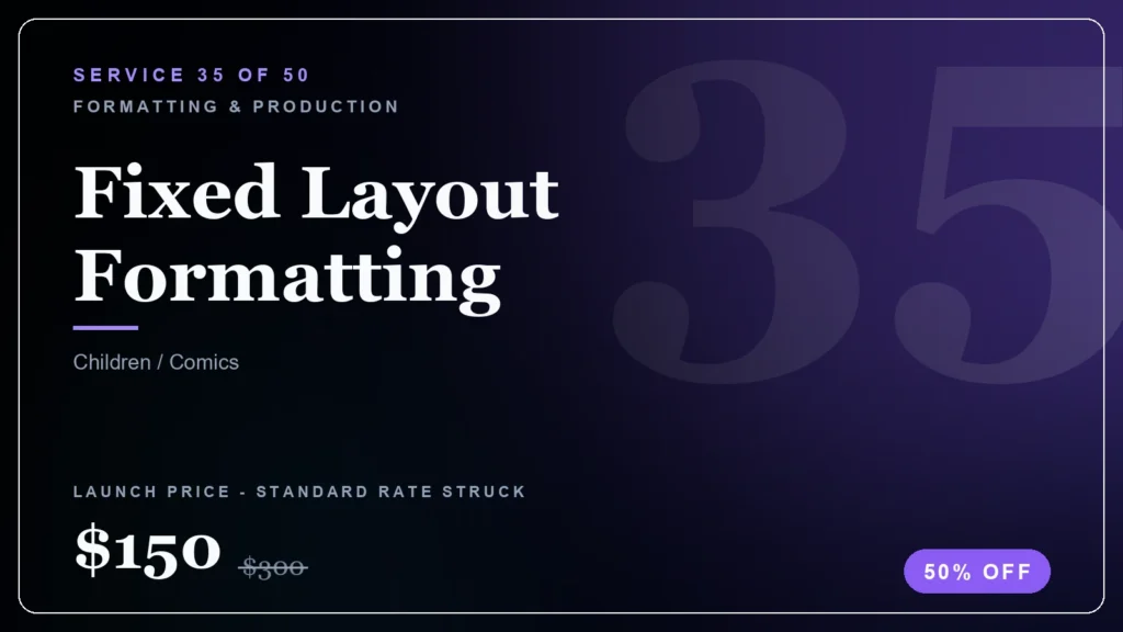 Fixed Layout Formatting ebook service (50% launch discount) - StoryBuddiesPlay