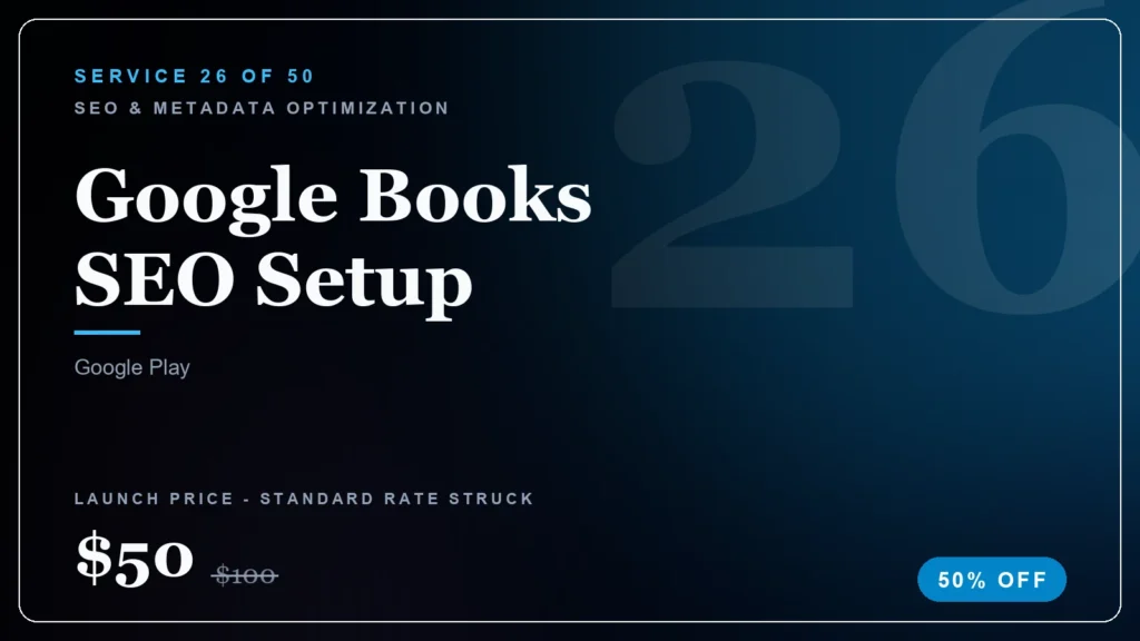 Google Books SEO Setup ebook service (50% launch discount) - StoryBuddiesPlay