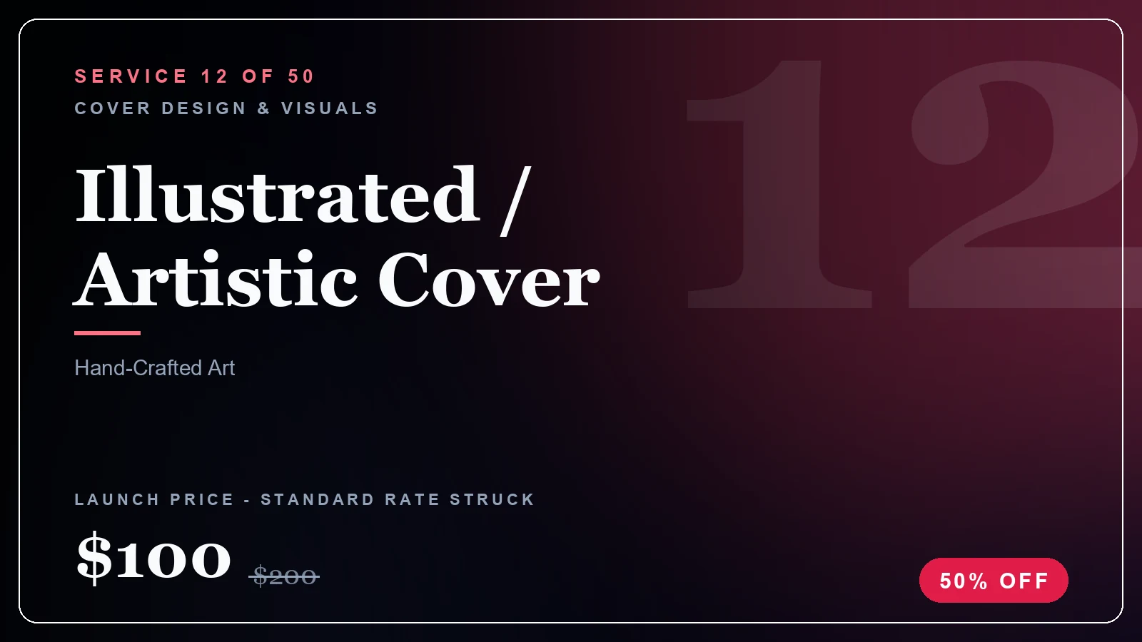 Illustrated / Artistic Cover - Cover Design & Visuals service, from $50 (50% off)