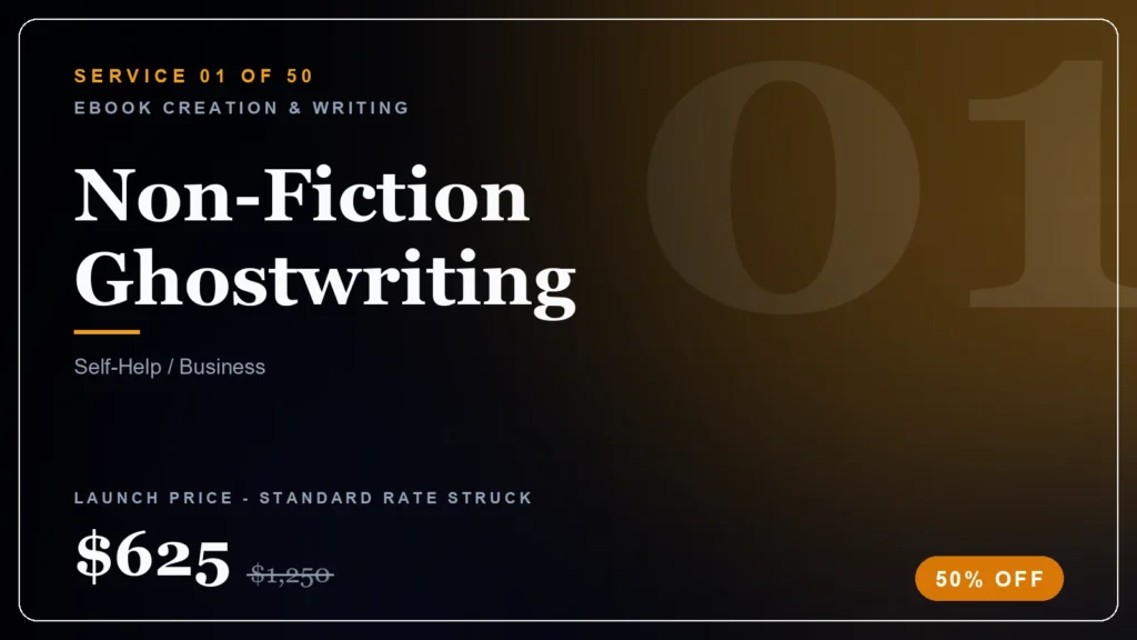 Non-Fiction Ghostwriting ebook service (50% launch discount) - StoryBuddiesPlay