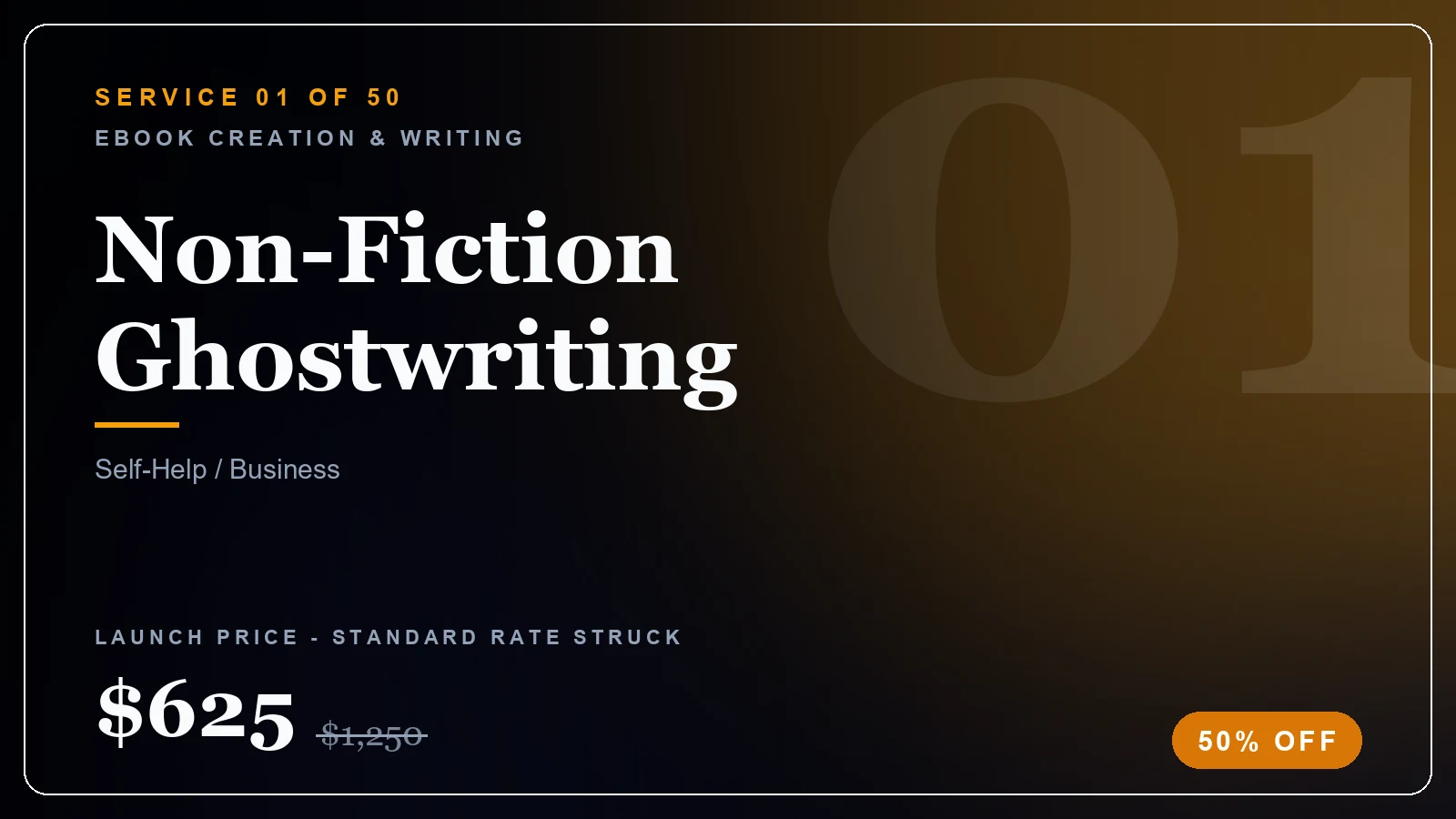 Non-Fiction Ghostwriting - Ebook Creation & Writing service, from $310 (50% off)