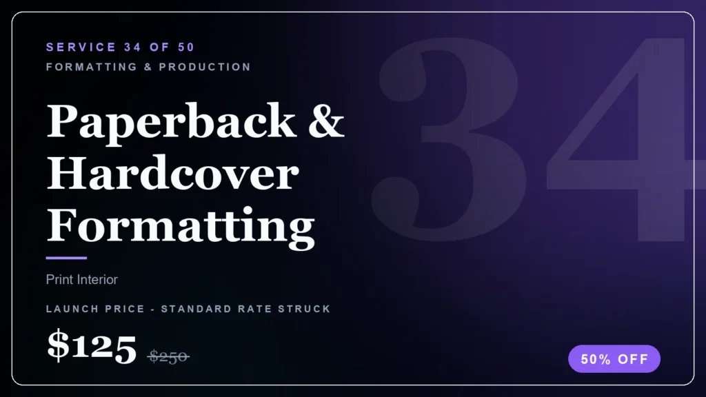 Paperback & Hardcover Formatting ebook service (50% launch discount) - StoryBuddiesPlay