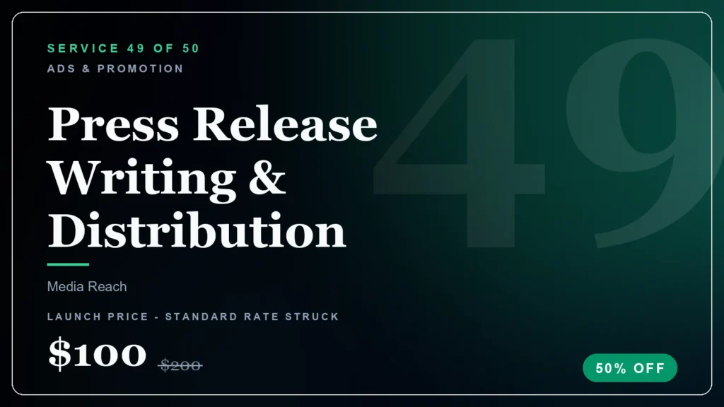 Press Release Writing & Distribution ebook service (50% launch discount) - StoryBuddiesPlay