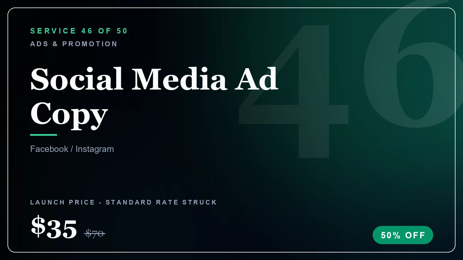 Social Media Ad Copy - Ads & Promotion service, from $10 (50% off)