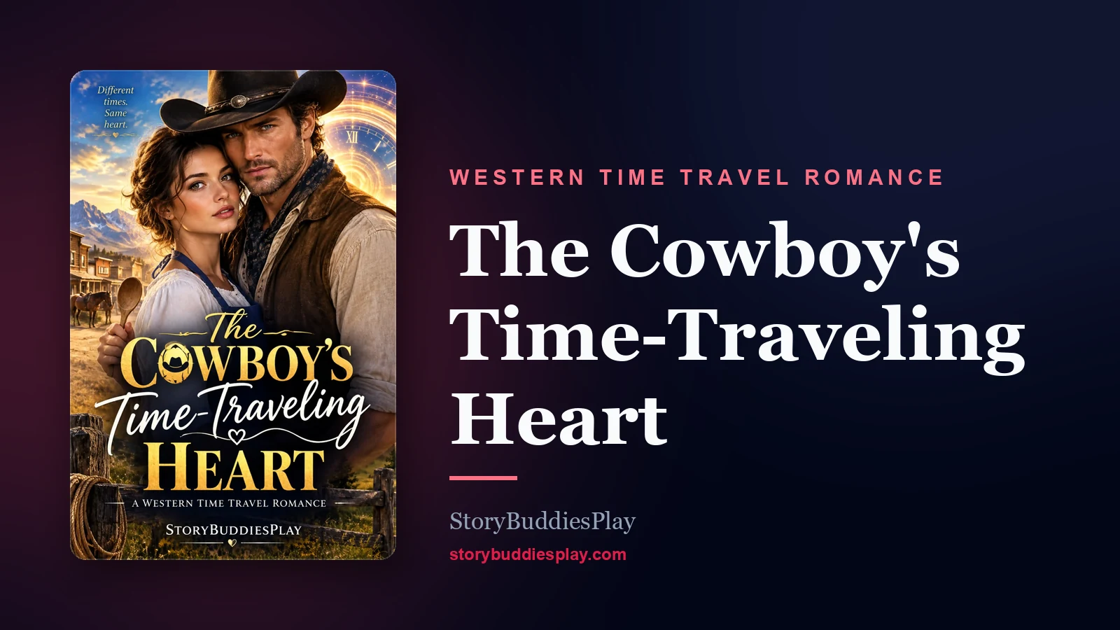 The Cowboy's Time-Traveling Heart — A Western Time Travel Romance cover