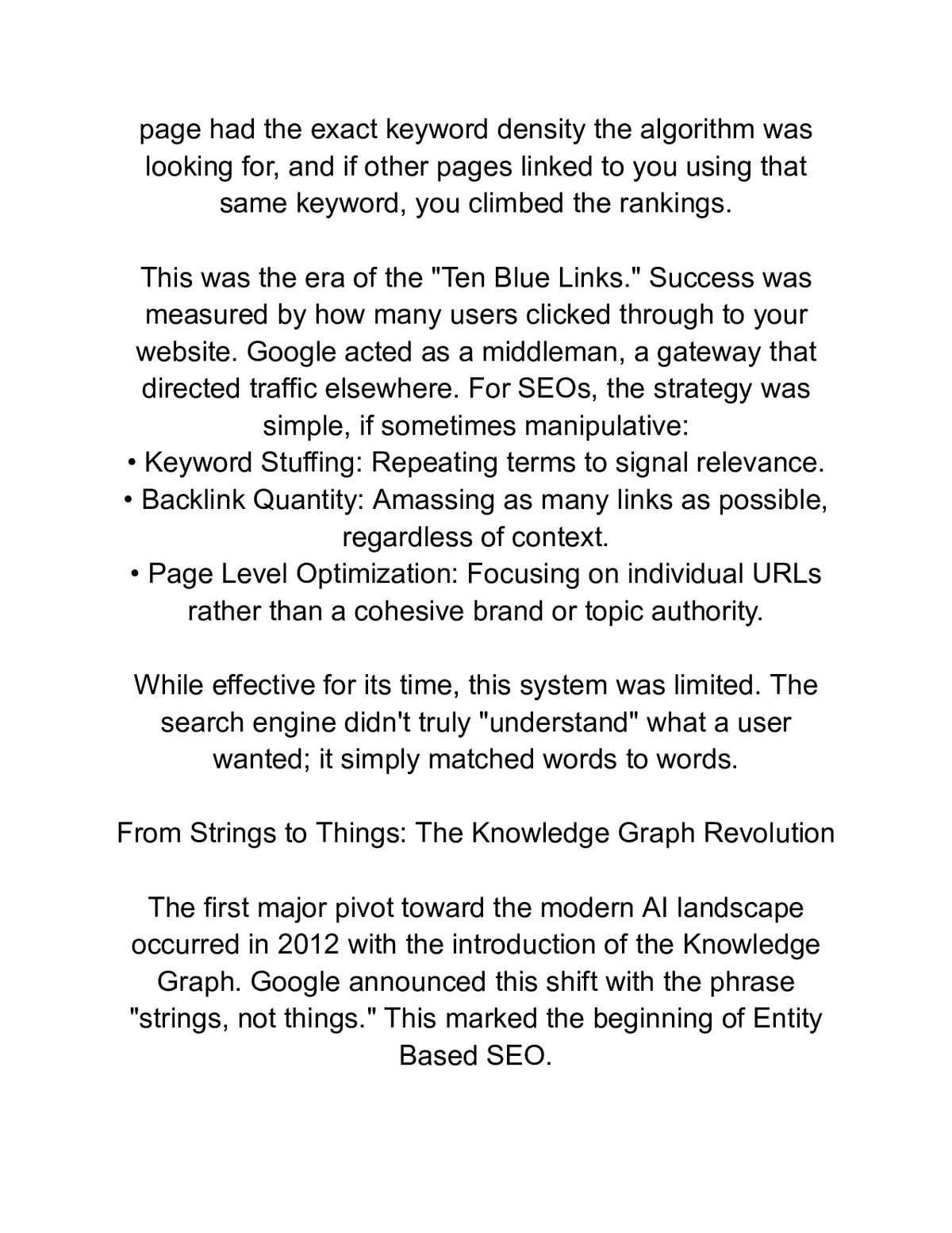 Cracking the AI Overview SEO Guide — a page from inside the book
