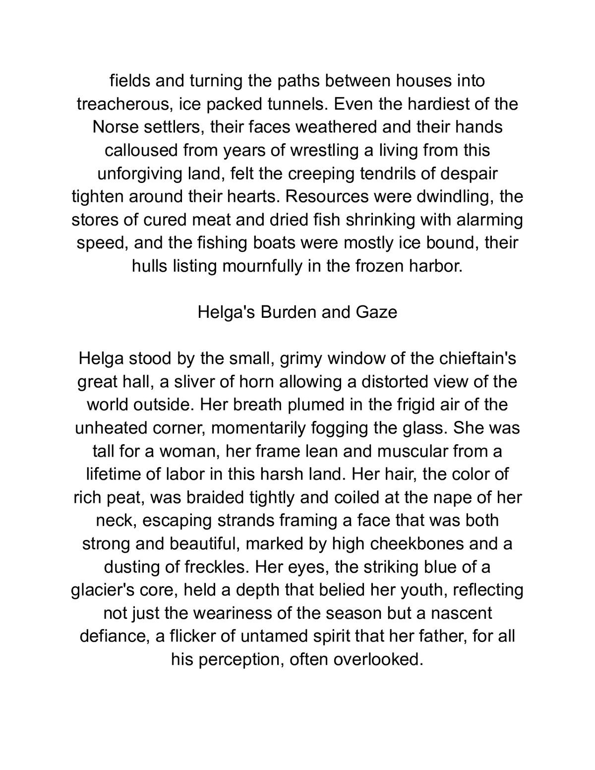 Frozen Fjords of Passion Romance — a page from inside the book