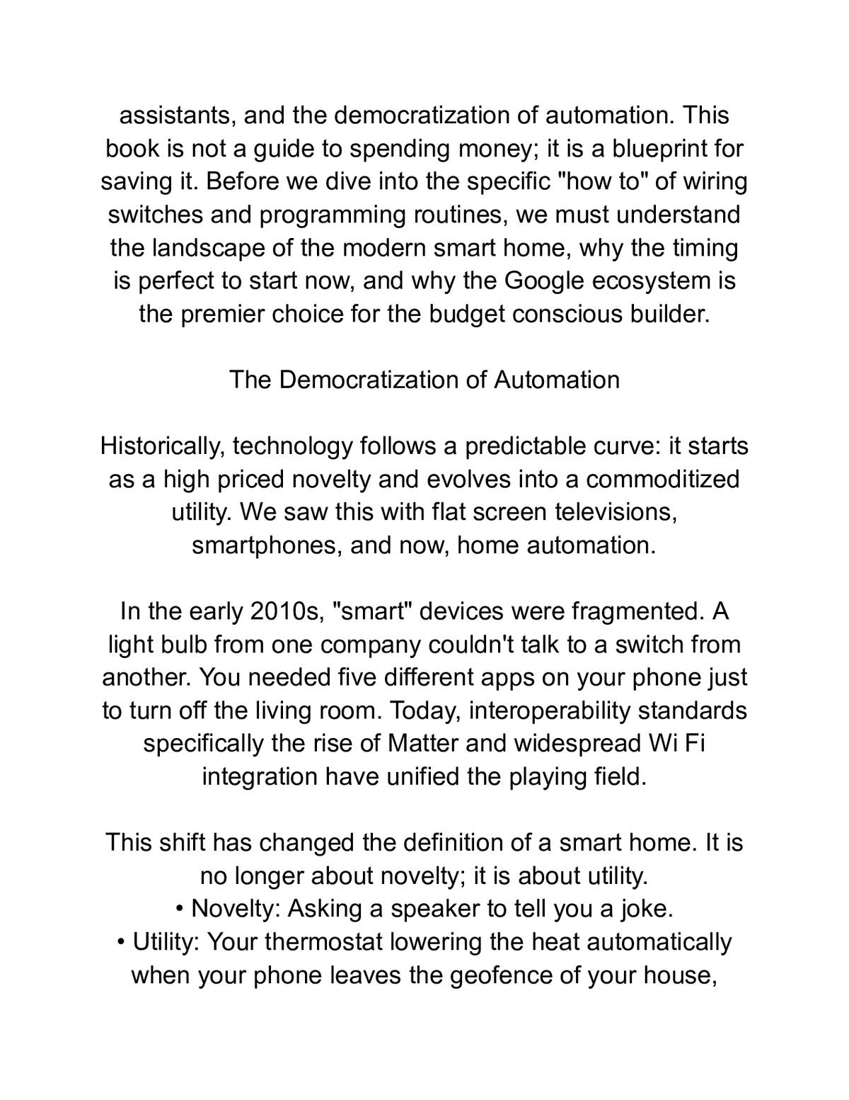 Smart Home on a Budget Guide — a page from inside the book