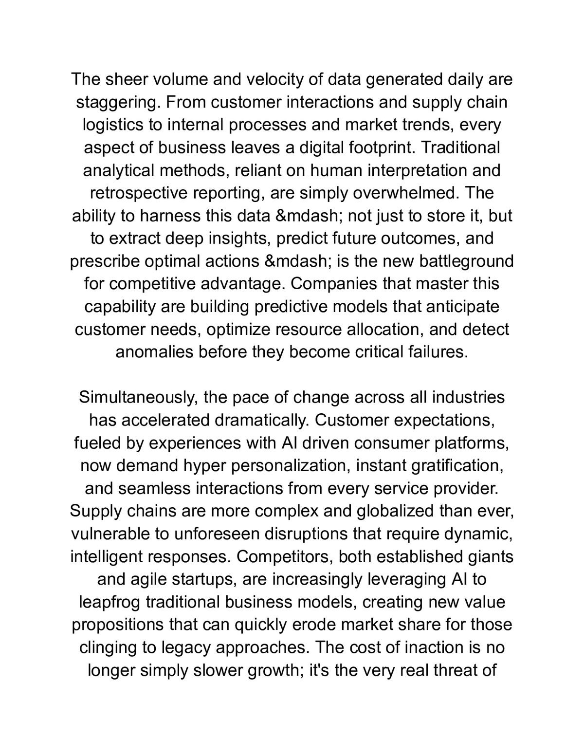 The AI First Organization Master Artificial Intelligence Strategy — a page from inside the book