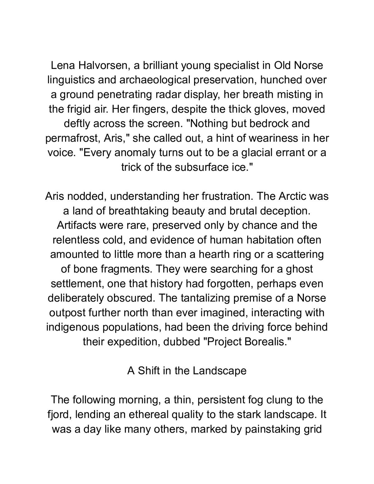 Beyond the Northern Mist: A Lost Viking Love Story Unveiled — a page from inside the book