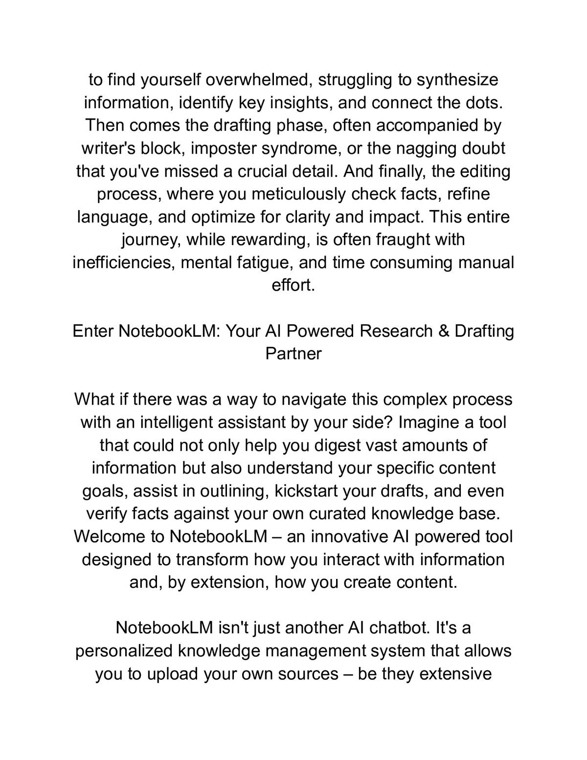 Mastering Notebook LM: AI Workflows for Content Creators — a page from inside the book