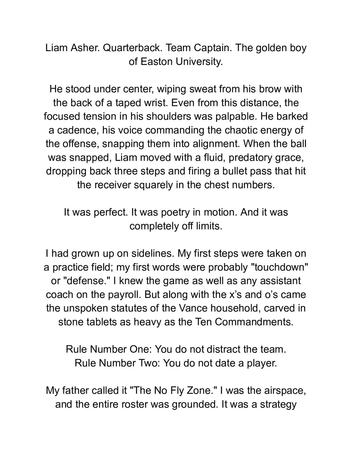 Touchdown Hearts: A Forbidden College Football Romance — a page from inside the book