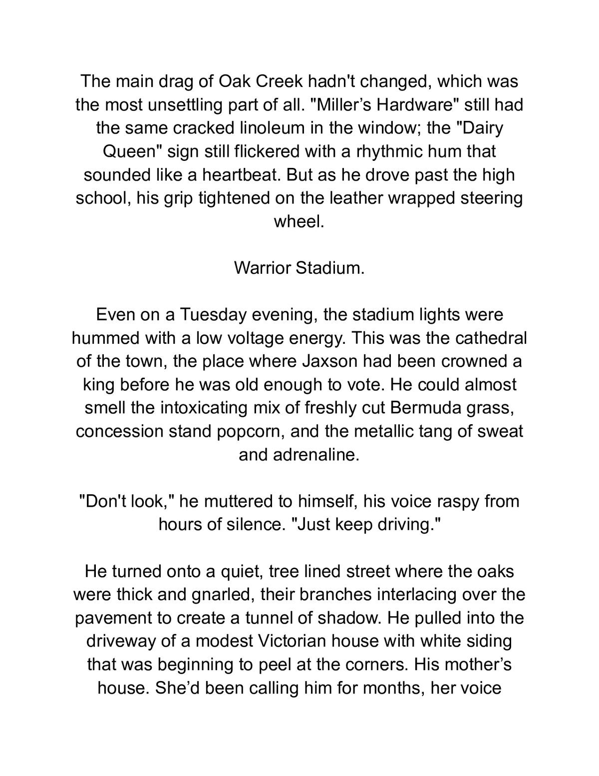 Friday Night Passion: A Small-Town Second Chance Sports Romance — a page from inside the book