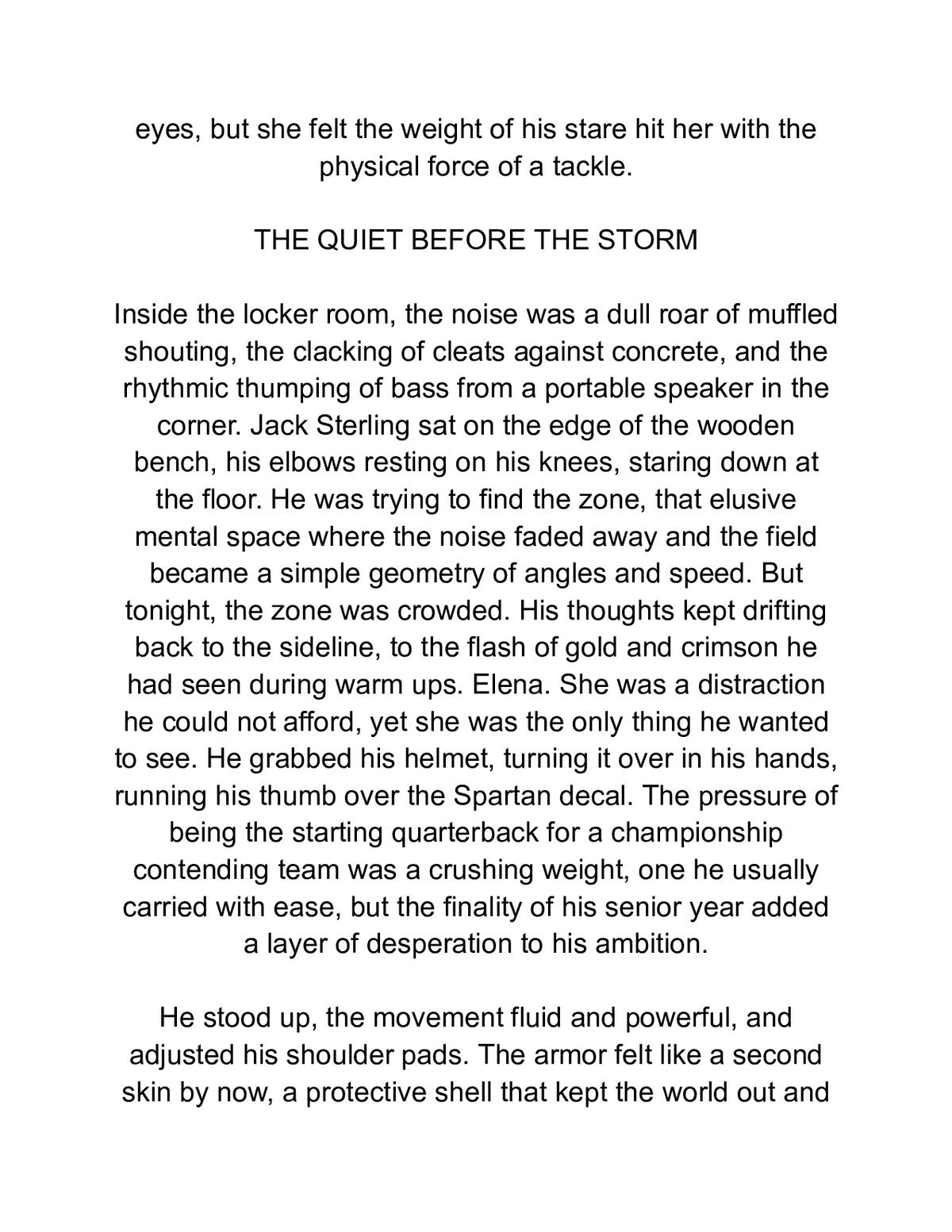 Game Day Kisses: A Spicy Football Romance — a page from inside the book