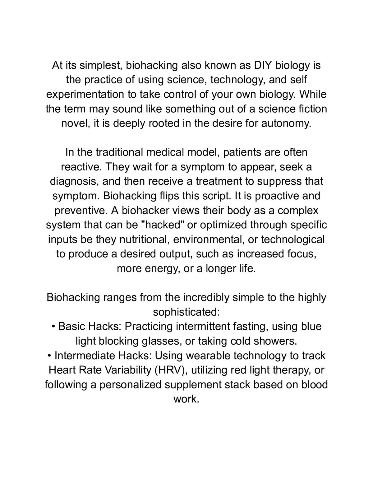 The Longevity Blueprint: Biohacking Secrets to Slow Aging & Boost Vitality — a page from inside the book