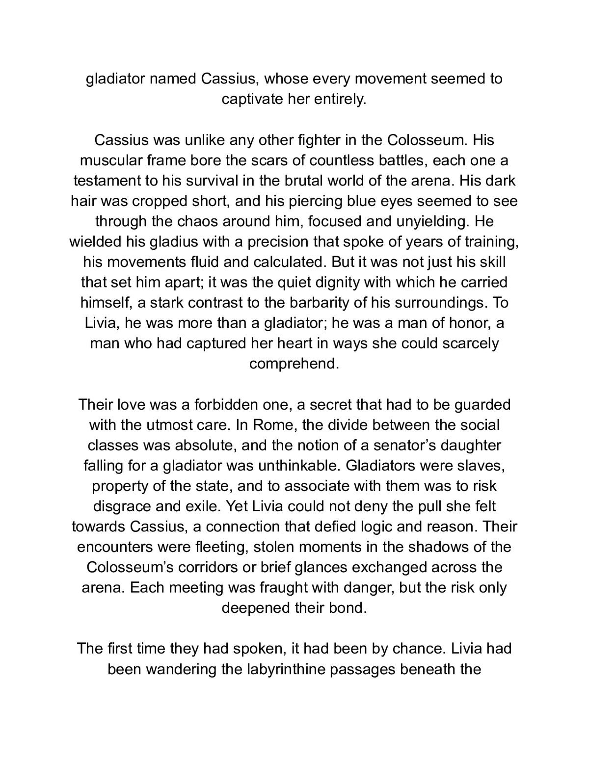 Defying Nero: A Senator's Daughter and Her Gladiator Lover — a page from inside the book