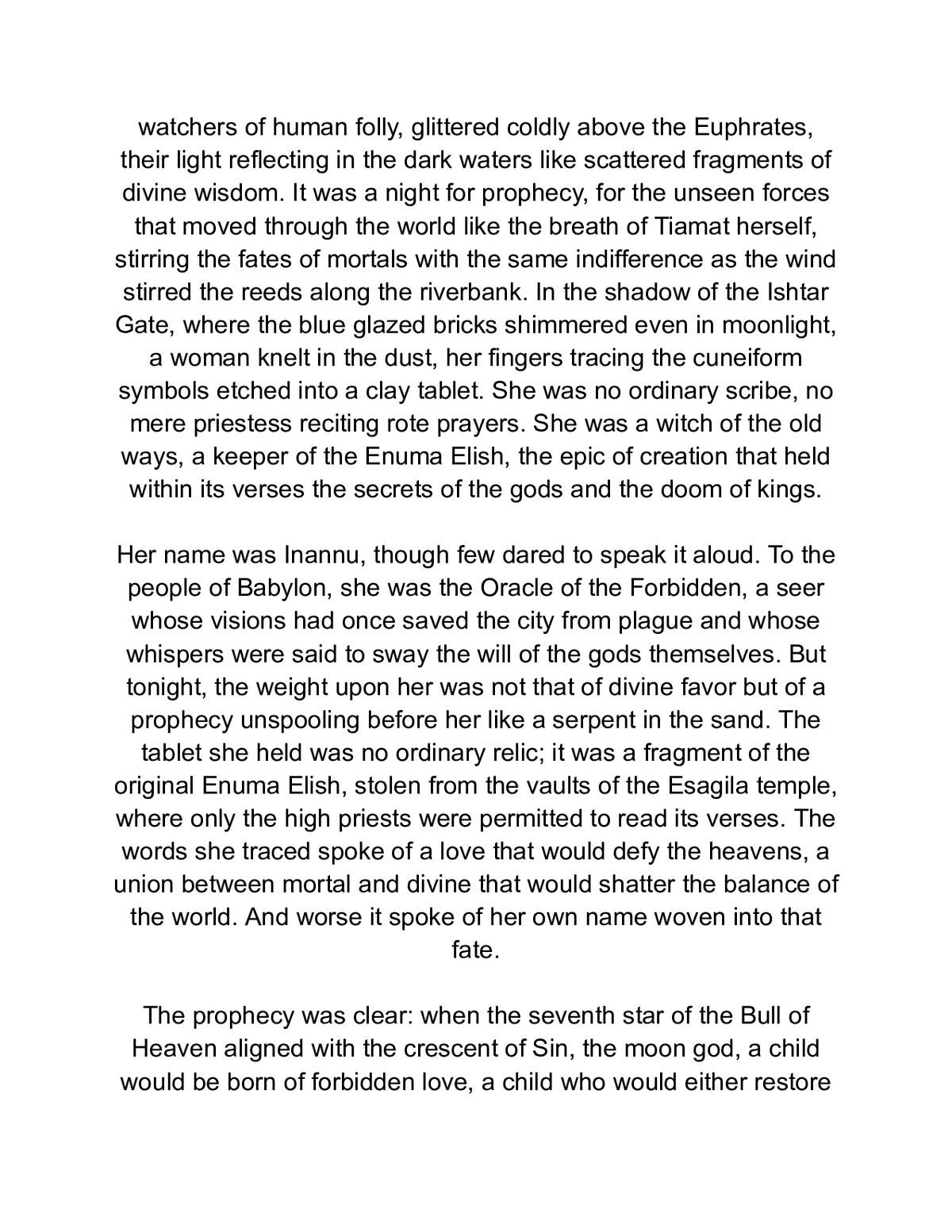 Enuma Elish Oracle: A Babylonian Witch's Forbidden Prophecy | Mesopotamian & Egyptian Epics — a page from inside the book