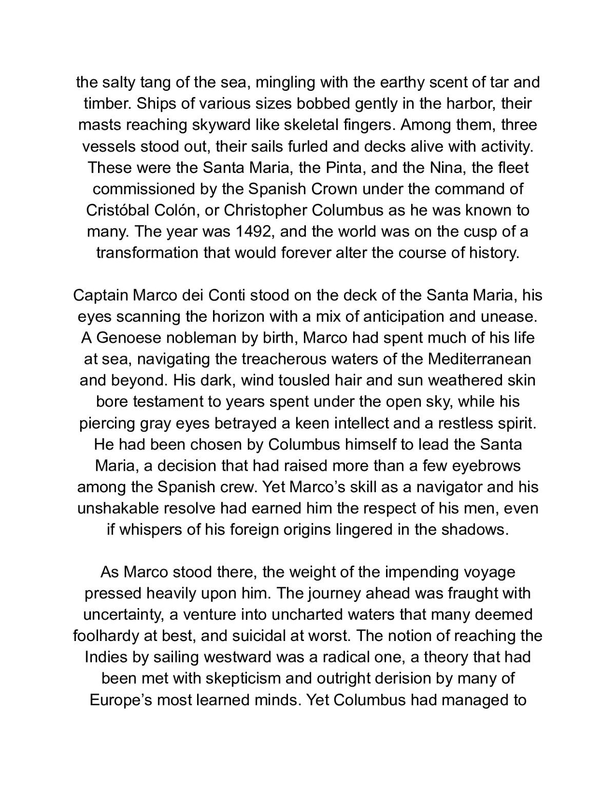Forbidden Love on the High Seas: A Genoese Captain's Romance in Columbus' Fleet — a page from inside the book