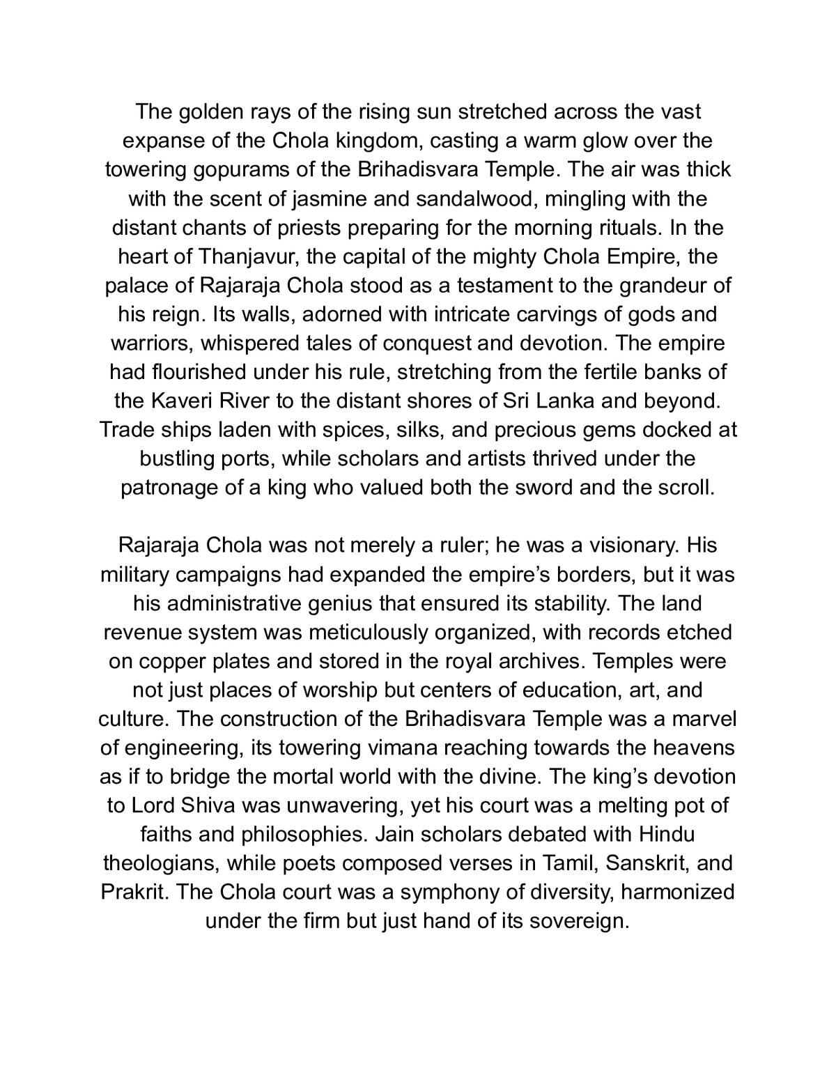 Rajaraja Chola's Secret Consort: Palace Passion Unleashed — a page from inside the book